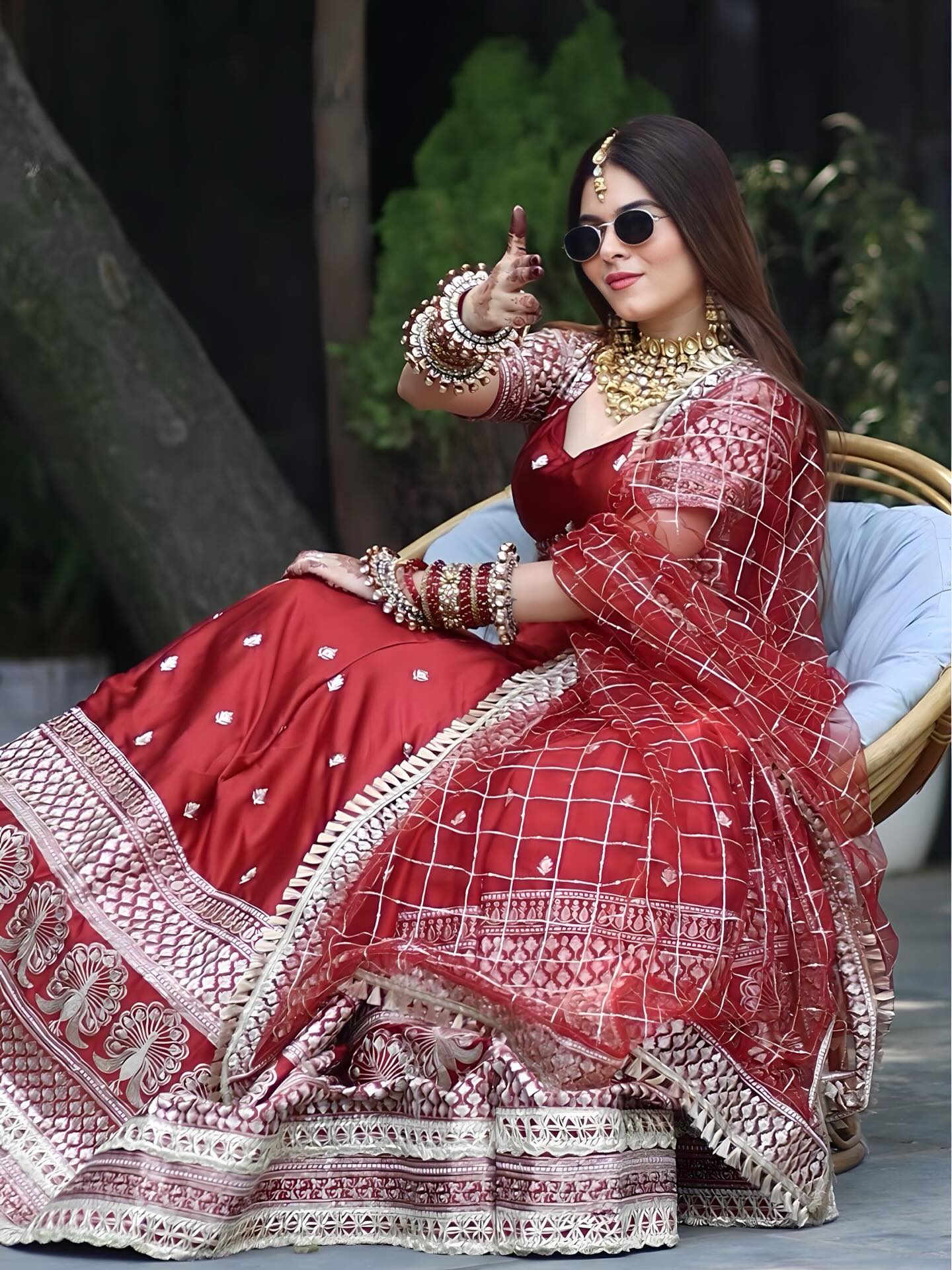 Maroon Lehenga with Heavy Embroidery | Premium Wedding Wear | Radhika Boutique