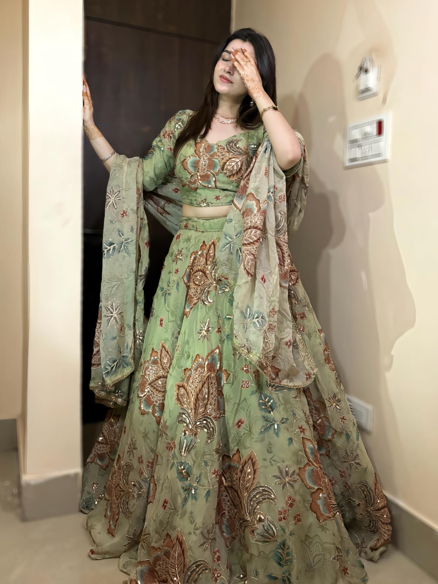 Maharani exclusive Lehenga | Premium green Embroidered | Radhika Boutique