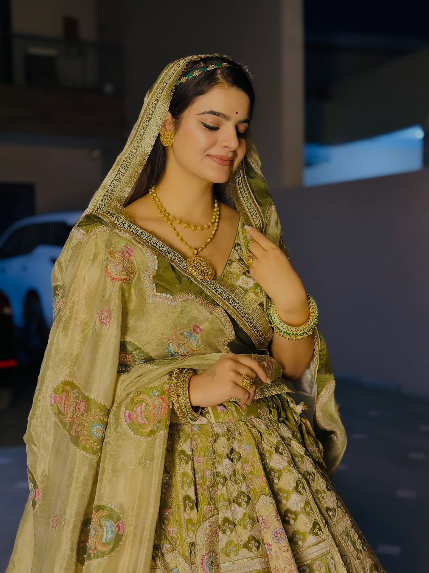 Pastel Green Heavy Pittan Work Lehenga  | Radhika Boutique