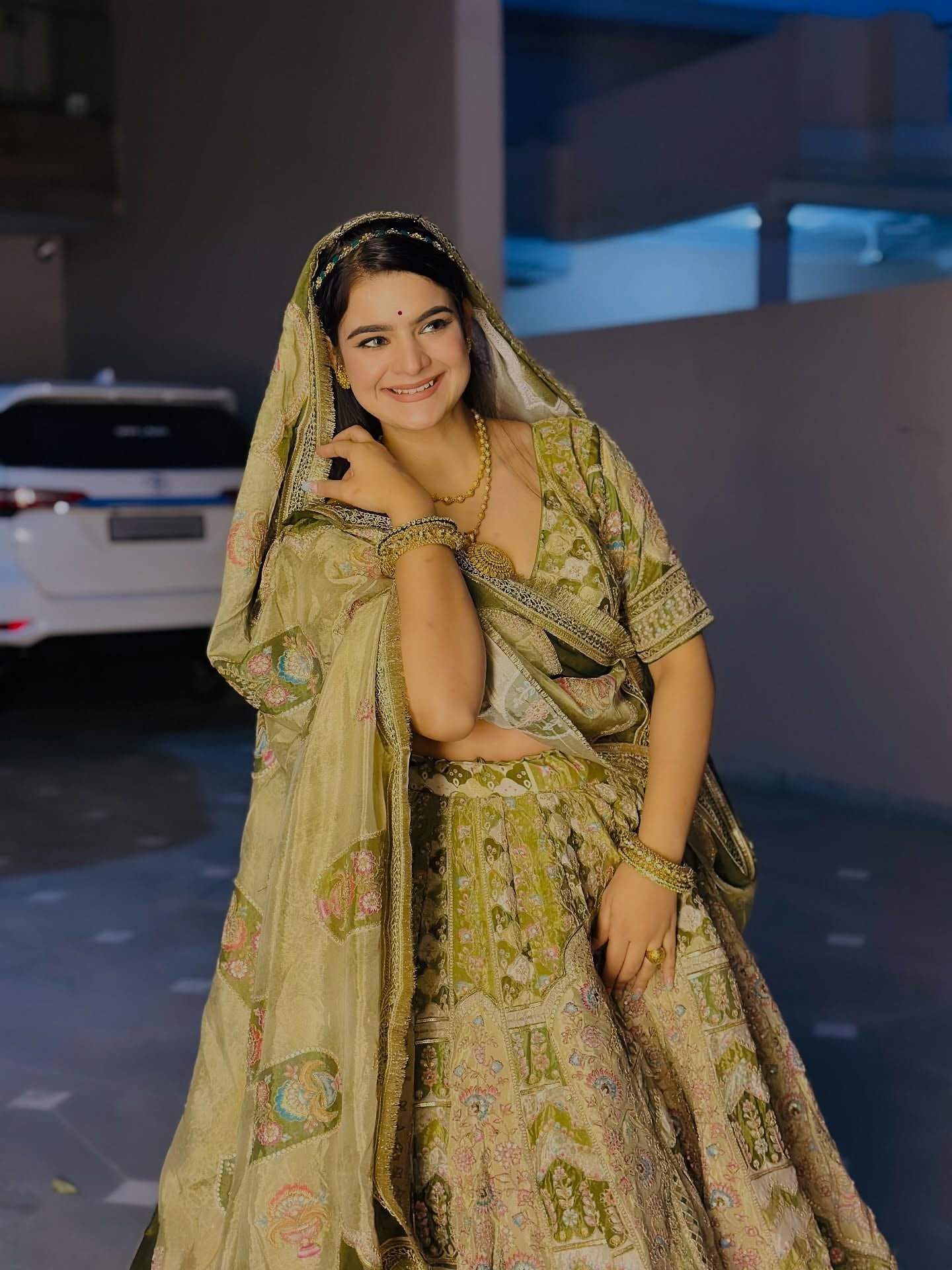 Pastel Green Heavy Pittan Work Lehenga  | Radhika Boutique