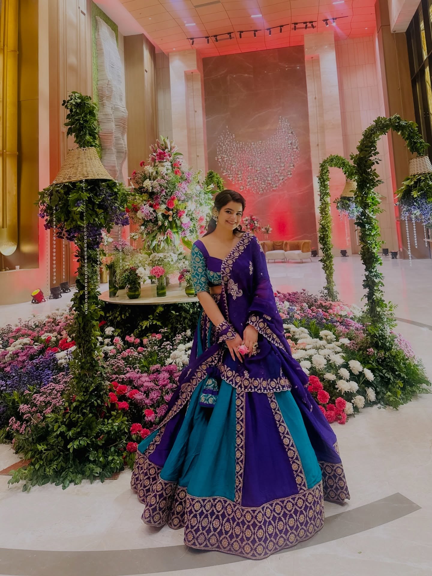 Patola Designer Blue & Teal Lehenga with Embroidery for Wedding Wear